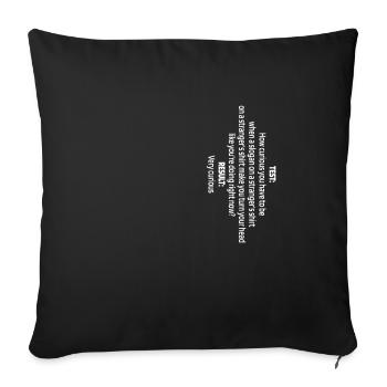 How curios Test funny quote men women - Sofa pillowcase 17,3'' x 17,3'' (45 x 45 cm) - black - Front