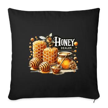 Honey Dealer Beekeeper Beekeeper Gift - Sofa pillowcase 17,3'' x 17,3'' (45 x 45 cm) - black - Front