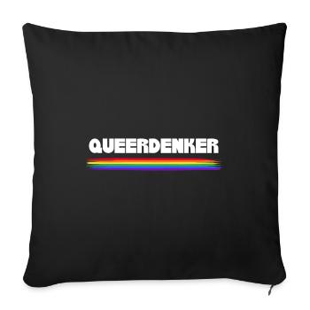 Queerdenker Queer LGBTQ Gay Pride Homosexuality - Sofa pillowcase 17,3'' x 17,3'' (45 x 45 cm) - black - Front