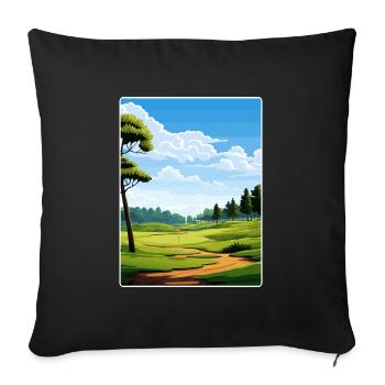 Shadow Creek Golfplatz Reiseposter Souvenir - Sofakissenbezug 45 x 45 cm - Schwarz - Vorne