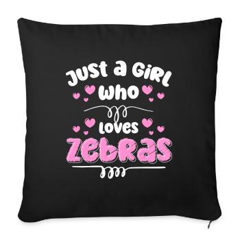 Zebra Stripes Animal Welfare Steppe Zebra - Sofa pillowcase 17,3'' x 17,3'' (45 x 45 cm) - black - Front