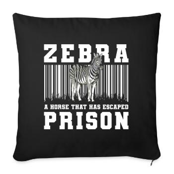 Zebra Stripe Stripe Serengeti Animal Rights Activists - Sofa pillowcase 17,3'' x 17,3'' (45 x 45 cm) - black - Front