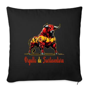 The pride of Fuerteventura flag design - Sofa pillowcase 17,3'' x 17,3'' (45 x 45 cm) - black - Front