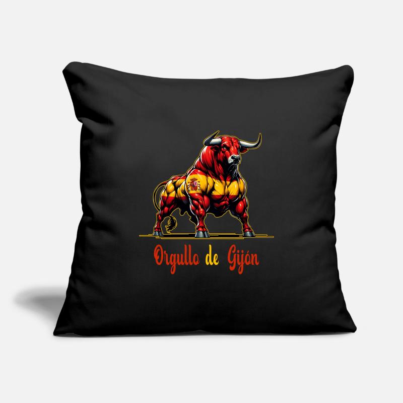 Le design du drapeau de Pride Gijón Housse de coussin décorative 45 x 45 cm