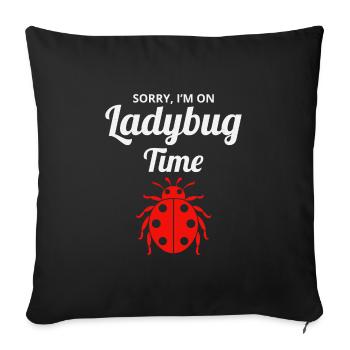 Ladybugs Insect Collector Entomology Entomologist - Sofa pillowcase 17,3'' x 17,3'' (45 x 45 cm) - black - Front