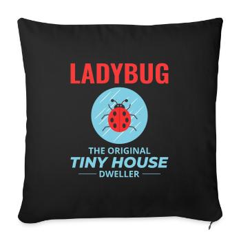 Ladybugs Insect Collector Entomology Entomologist - Sofa pillowcase 17,3'' x 17,3'' (45 x 45 cm) - black - Front