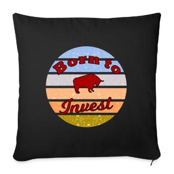 Richesse et entrepreneurs - Housse de coussin décorative 45 x 45 cm - noir - Devant