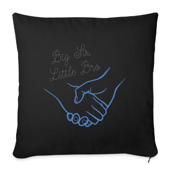 Sibling Love - Sister and Brother - Sofa pillowcase 17,3'' x 17,3'' (45 x 45 cm) - black - Front