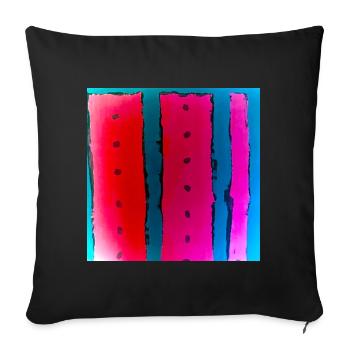 Artistic grout - Sofa pillowcase 17,3'' x 17,3'' (45 x 45 cm) - black - Front