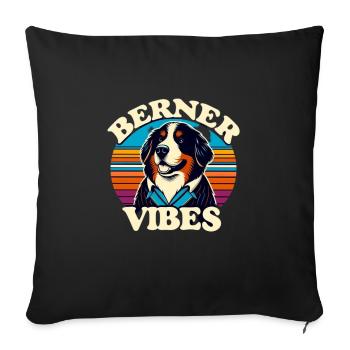 Bouvier bernois - Housse de coussin décorative 45 x 45 cm - noir - Devant