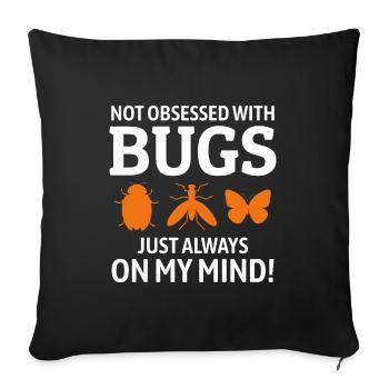 Insect Collector Entomology Entomologist Bug Lover - Sofa pillowcase 17,3'' x 17,3'' (45 x 45 cm) - black - Front