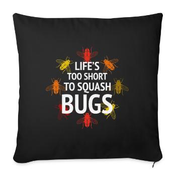 Insect Collector Entomology Entomologist Bug Lover - Sofa pillowcase 17,3'' x 17,3'' (45 x 45 cm) - black - Front