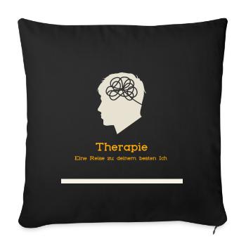 Therapy: A Journey to Your Best Self - Sofa pillowcase 17,3'' x 17,3'' (45 x 45 cm) - black - Front
