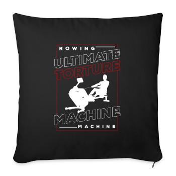 Gouvernail d’aviron - Housse de coussin décorative 45 x 45 cm - noir - Devant