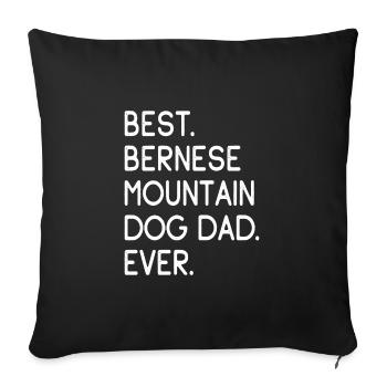 Bernese Mountain Dog Berner Sennenhund - Sofa pillowcase 17,3'' x 17,3'' (45 x 45 cm) - black - Front