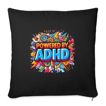 ADHD - Sofa pillowcase 17,3'' x 17,3'' (45 x 45 cm) - black - Front