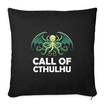 Call of Cthulhu Cult Monster Horror T-Shirt - Sofakissenbezug 45 x 45 cm - Schwarz - Vorne