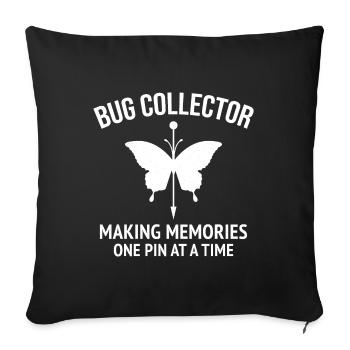 Insect Collector Entomology Entomologist Bug Lover - Sofa pillowcase 17,3'' x 17,3'' (45 x 45 cm) - black - Front