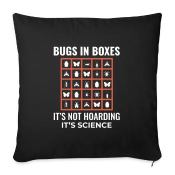 Insect Collector Entomology Entomologist Bug Lover - Sofa pillowcase 17,3'' x 17,3'' (45 x 45 cm) - black - Front