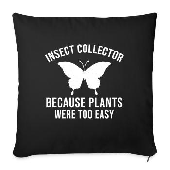 Insect Collector Entomology Entomologist Bug Lover - Sofa pillowcase 17,3'' x 17,3'' (45 x 45 cm) - black - Front
