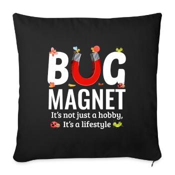Insect Collector Entomology Entomologist Bug Lover - Sofa pillowcase 17,3'' x 17,3'' (45 x 45 cm) - black - Front