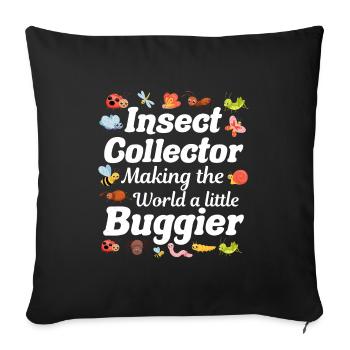 Insect Collector Entomology Entomologist Bug Lover - Sofa pillowcase 17,3'' x 17,3'' (45 x 45 cm) - black - Front