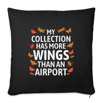 Insect Collector Entomology Entomologist Bug Lover - Sofa pillowcase 17,3'' x 17,3'' (45 x 45 cm) - black - Front