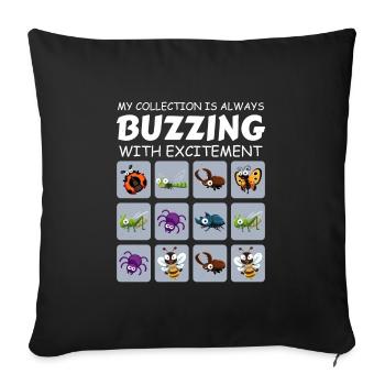 Insect Collector Entomology Entomologist Bug Lover - Sofa pillowcase 17,3'' x 17,3'' (45 x 45 cm) - black - Front