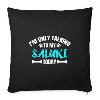 Saluki - Sofa pillowcase 17,3'' x 17,3'' (45 x 45 cm) - black - Front