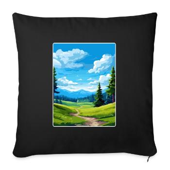 Black Forest Germany Travel Poster Souvenir WPA - Sofa pillowcase 17,3'' x 17,3'' (45 x 45 cm) - black - Front