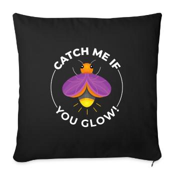 Lucioles Firefly Lightning Bug Insect Collector - Housse de coussin décorative 45 x 45 cm - noir - Devant
