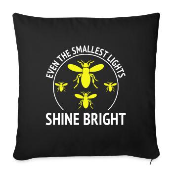 Lucioles Firefly Lightning Bug Insect Collector - Housse de coussin décorative 45 x 45 cm - noir - Devant