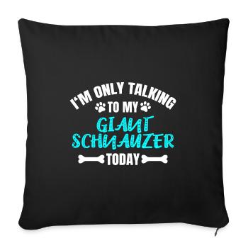 Giant Schnauzer Riesenschnauzer - Sofakissenbezug 45 x 45 cm - Schwarz - Vorne