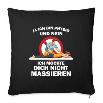 Physiotherapeut Geschenk Physio Physiotherapie - Sofakissenbezug 45 x 45 cm - Schwarz - Vorne