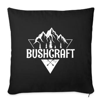 Bushcraft Outdoor Adventure - Sofa pillowcase 17,3'' x 17,3'' (45 x 45 cm) - black - Front