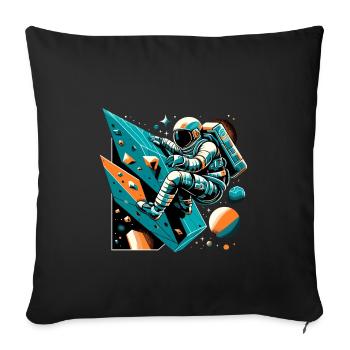 Bouldering Astronaut Gift - Sofa pillowcase 17,3'' x 17,3'' (45 x 45 cm) - black - Front