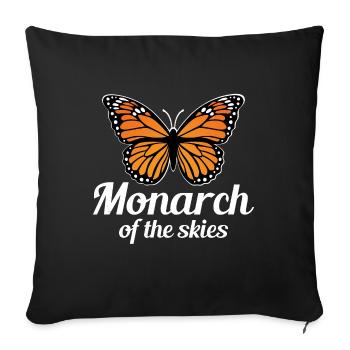 Monarch Butterfly Insect Collector Entomology - Sofa pillowcase 17,3'' x 17,3'' (45 x 45 cm) - black - Front