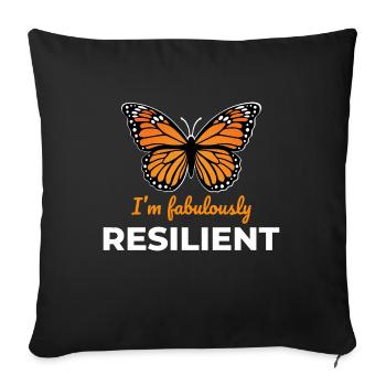 papillons papillons collectionneur d’insectes Entomologie - Housse de coussin décorative 45 x 45 cm - noir - Devant