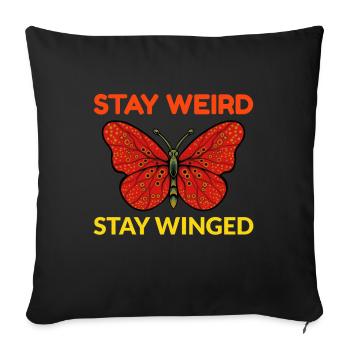 Butterfly Butterflies Insect Collector Entomology - Sofa pillowcase 17,3'' x 17,3'' (45 x 45 cm) - black - Front
