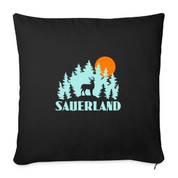 Sauerland - Sofakissenbezug 45 x 45 cm - Schwarz - Vorne