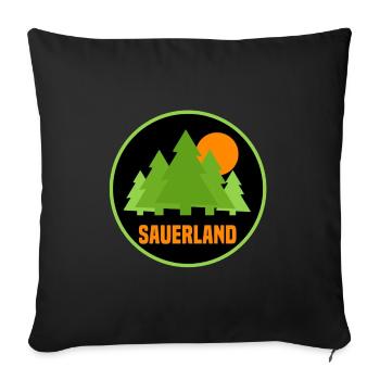 Sauerland - Sofakissenbezug 45 x 45 cm - Schwarz - Vorne