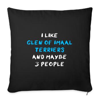 Glen d’Imaal Terrier - Housse de coussin décorative 45 x 45 cm - noir - Devant