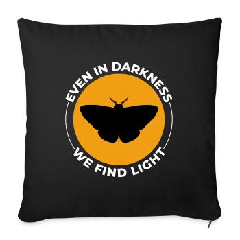 Moth Nocturnal Animal Insect Collector Entomology - Sofa pillowcase 17,3'' x 17,3'' (45 x 45 cm) - black - Front