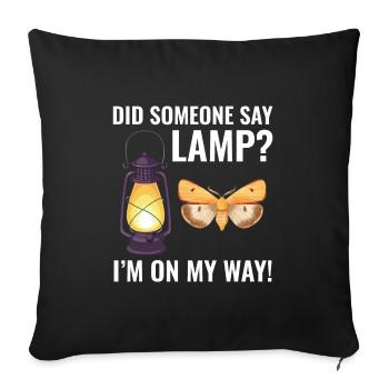Moth Nocturnal Animal Insect Collector Entomology - Sofa pillowcase 17,3'' x 17,3'' (45 x 45 cm) - black - Front