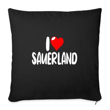 Sauerland - Sofakissenbezug 45 x 45 cm - Schwarz - Vorne