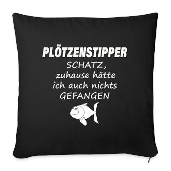 PLÖTZENSTIPPER - Sofa pillowcase 17,3'' x 17,3'' (45 x 45 cm) - black - Front