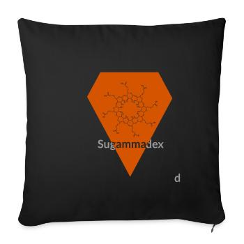 Sugammadex - Housse de coussin décorative 45 x 45 cm - noir - Devant