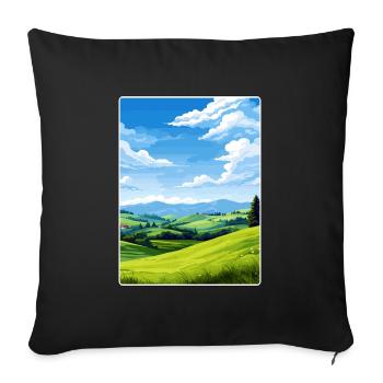 Sauerland Germany Travel Poster Souvenir Paint WPA - Sofa pillowcase 17,3'' x 17,3'' (45 x 45 cm) - black - Front