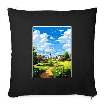 Lausitz Deutschland Reiseposter Souvenir Farbe WPA - Sofakissenbezug 45 x 45 cm - Schwarz - Vorne