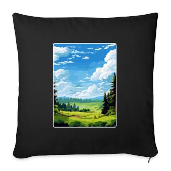 Upper Palatinate Germany Travel Poster Souvenir - Sofa pillowcase 17,3'' x 17,3'' (45 x 45 cm) - black - Front